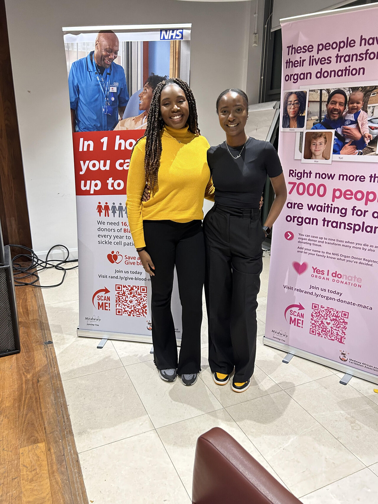 Volunteering at donation awareness campaign